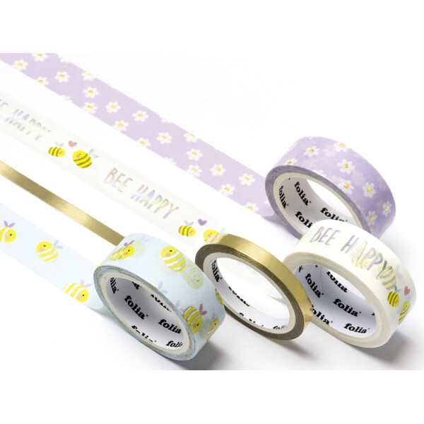 folia Deko-Klebeband Washi-Tape "HOTFOIL SUNNYSIDE", 4er