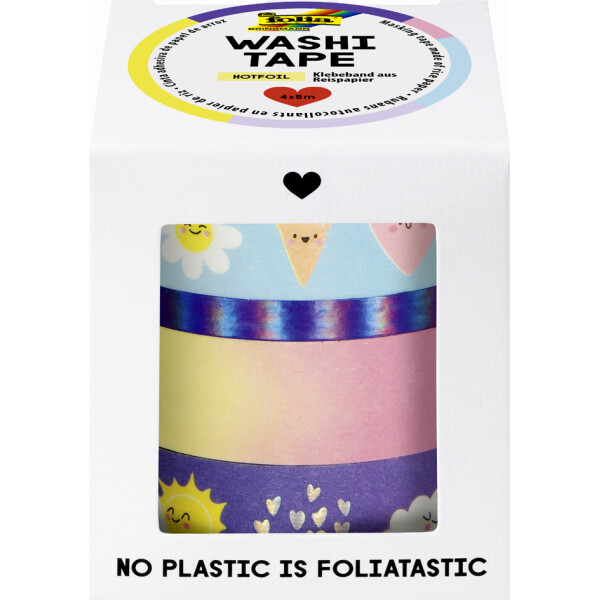 folia Deko-Klebeband Washi-Tape "HOTFOIL SUNNYSIDE", 4er