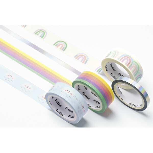 folia Deko-Klebeband Washi-Tape "HOTFOIL SUNNYSIDE", 4er