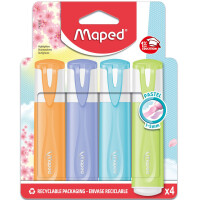 Maped Textmarker FLUOPEPS PASTEL, 4er Blister