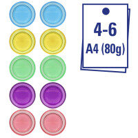 WESTCOTT Haftmagnet, Durchmesser: 30 mm, 10er Set