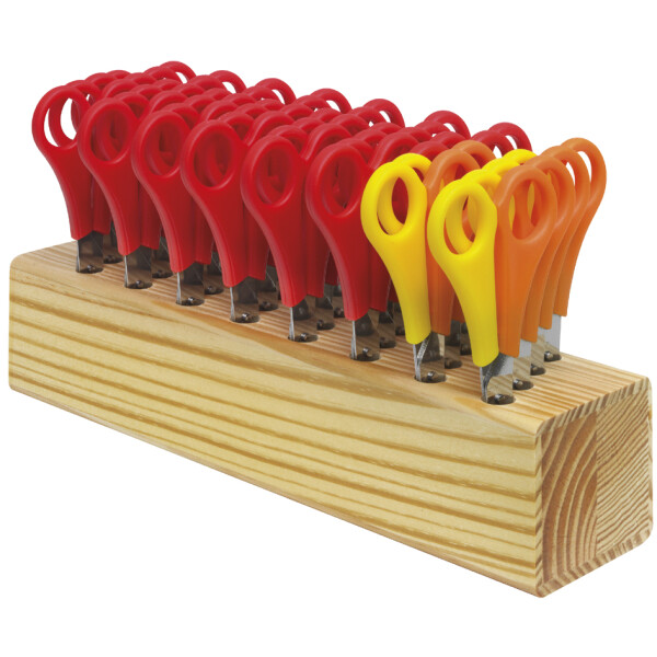 WESTCOTT Scherenblock, aus Holz, unbest&uuml;ckt, f&uuml;r 32 Scheren