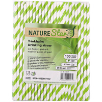 NATURE Star Papiertrinkhalme Classic, 197 mm, schwarz...