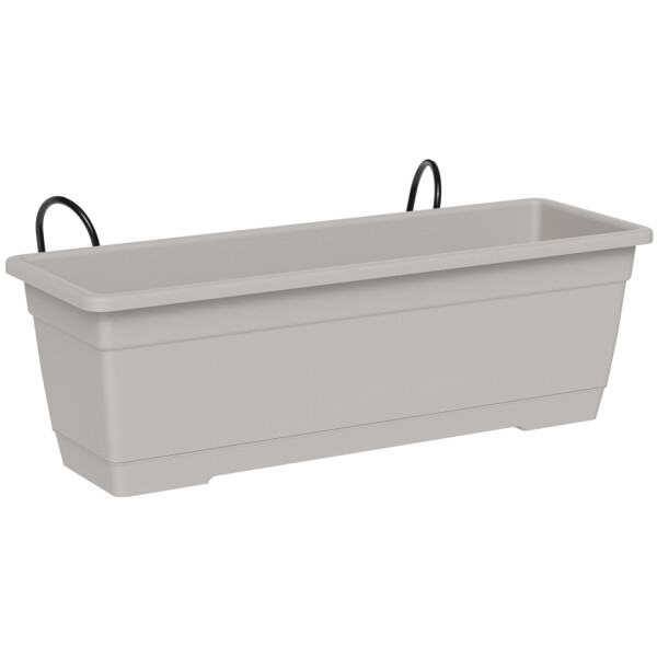 tera Blumenkasten-Set "Birka", inkl. Halter, anthrazit