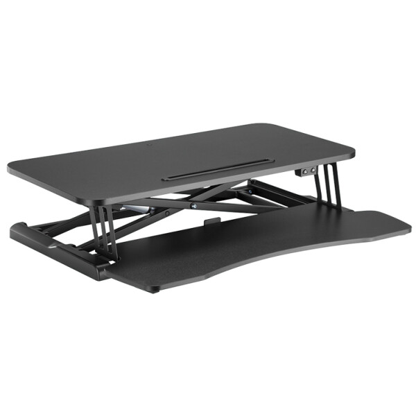 LogiLink Sitz-Steh Workstation mit Tastaturablage,elektrisch