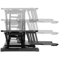 LogiLink Sitz-Steh Workstation mit Tastaturablage,elektrisch