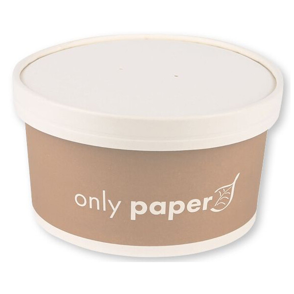 NATURE Star Salatschale Only Paper, rund, 1.000 ml, braun
