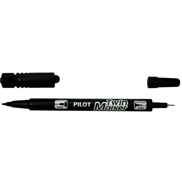 PILOT Permanent-Marker Twin Marker, extra fein, rot