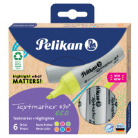 Pelikan Textmarker 490 eco, 6er Set Neon-Farben