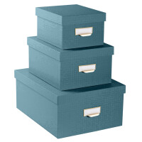 EXACOMPTA Ablageboxen-Set Office by Me, blaugrün