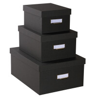 EXACOMPTA Ablageboxen-Set Office by Me, schwarz