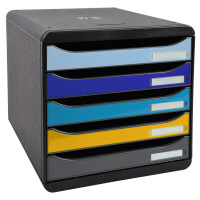EXACOMPTA Schubladenbox BIG-BOX Bee Blue, 4 Schübe