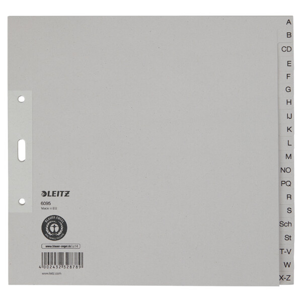 LEITZ Tauenpapier-Register, A-Z, A4, halbe Höhe, 20-teilig