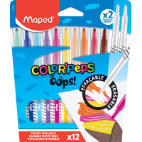 Maped Radierbare Fasermaler COLOURPEPS OOPS,12er Kartonetui