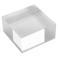 deflecto Acryl-Block, transparent, 75 x 75 x 50 mm