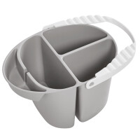 deflecto Multifunktions-Farbeimer mit Pinseleinsatz, grau