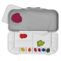 deflecto Farbpalette mit Deckel, grau weiß