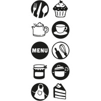 COLOP Motivstempel-Set "LITTLE NIO" Küche,...