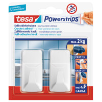 tesa Powerstrips Haken SMALL Rechteck, weiß