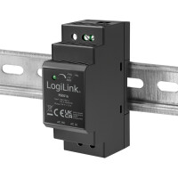 LogiLink Hutschienen-Netzteil, 36 Watt, 24 Volt, schwarz