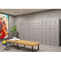 phoenix Spind PL1430, 4 Türen, Elektronikschloss, grau