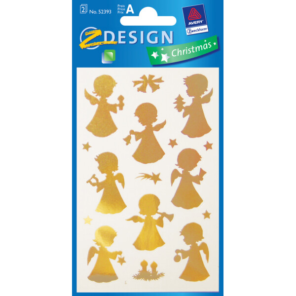 AVERY Zweckform ZDesign Weihnachts-Sticker "Sterne", gold