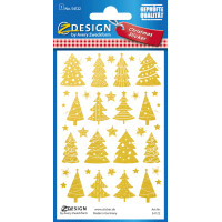 AVERY Zweckform ZDesign Weihnachts-Sticker "Sterne", gold