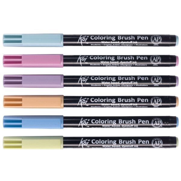 SAKURA Pinselstift Koi Colouring Brush Pen "Earth", 6er Set