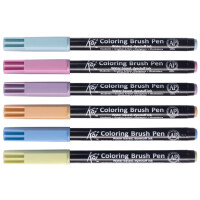SAKURA Pinselstift Koi Colouring Brush Pen "Earth", 6er Set