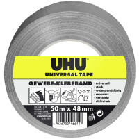 UHU Universal Gewebe-Klebeband, 48 mm x 50 m, grau